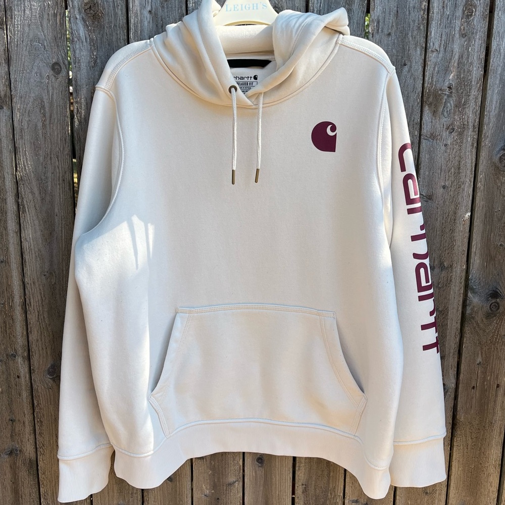 Carhartt Graphic Logo Hoodie, Womens XL, Malt
